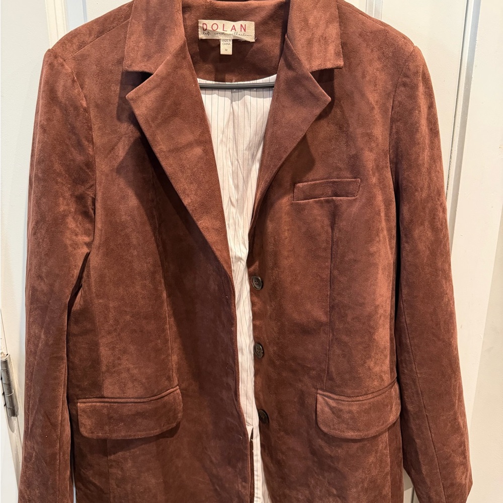 DOLAN Faux-Suede Boyfriend Blazer Size M - Picture 3 of 12